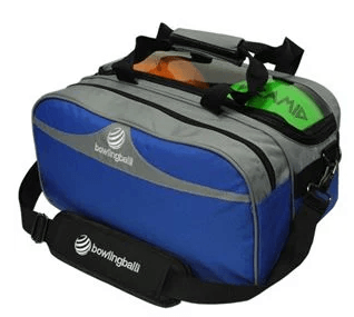 Bowling Bags- Bowlingball.com Double Tote Plus Blue and Gray