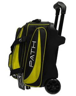 Bowling Bags - Pyramid Path Premium Deluxe Double Roller In Black and Gold